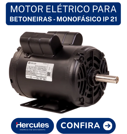 Motor Elétrico para Betoneiras - Monofásico IP 21